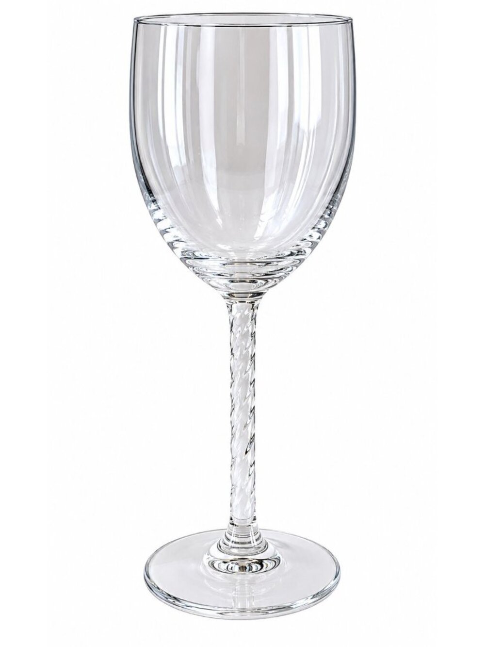 Vintage Cristal D'Arques Angelique Wine Glass – Twisted Stem Crystal Goblet